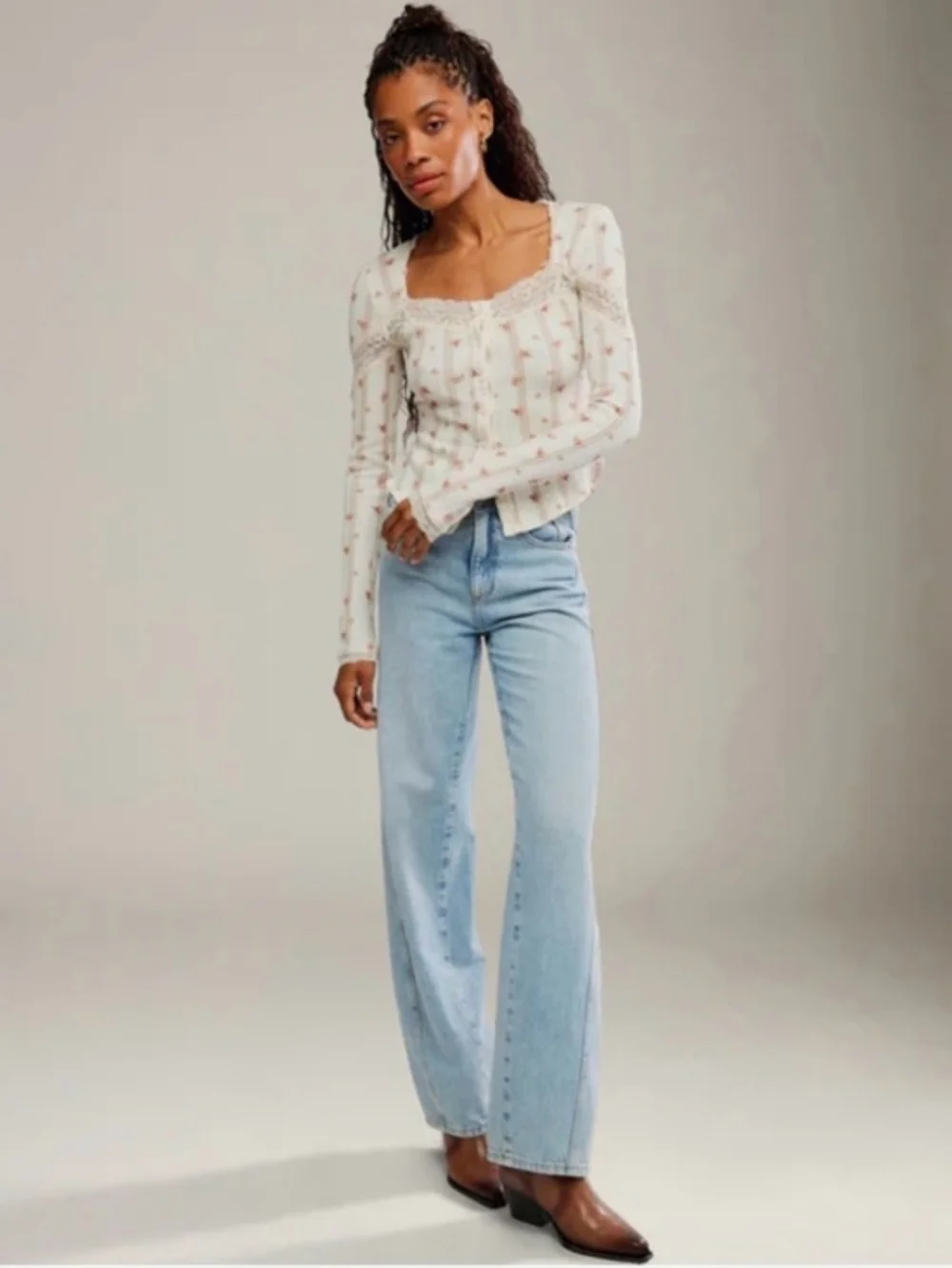 NWT Free People Let's Party Floral Cardi Tea Party Combo (M)